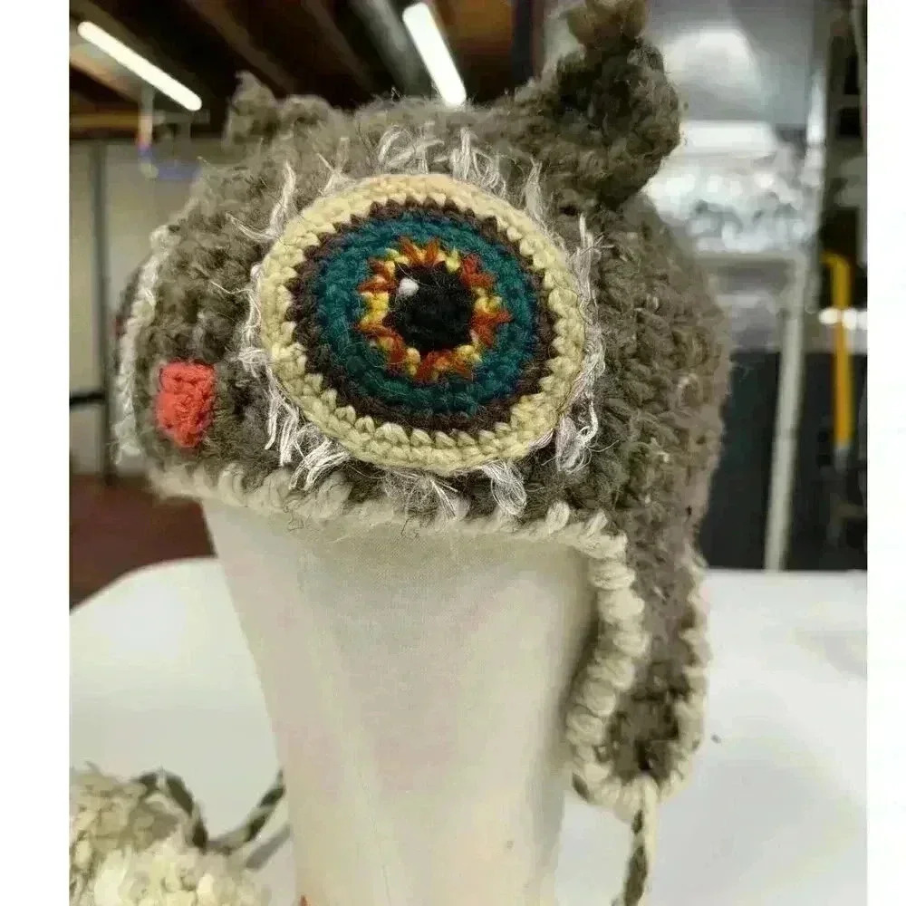 HAND CROCHET KIDS OWL HAT BEANIE - Picture 3 of 8